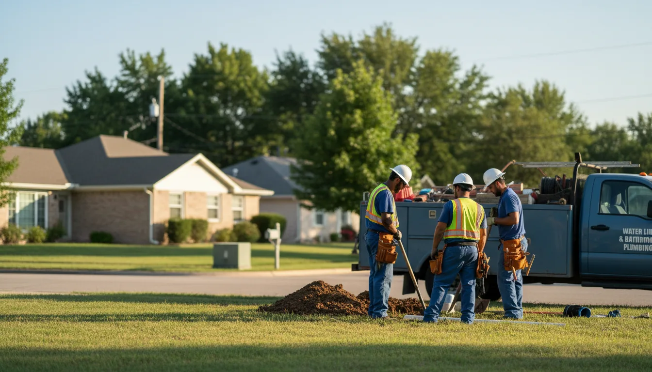 Residential water line and bathroom plumbing service in Stanfield, AZ
